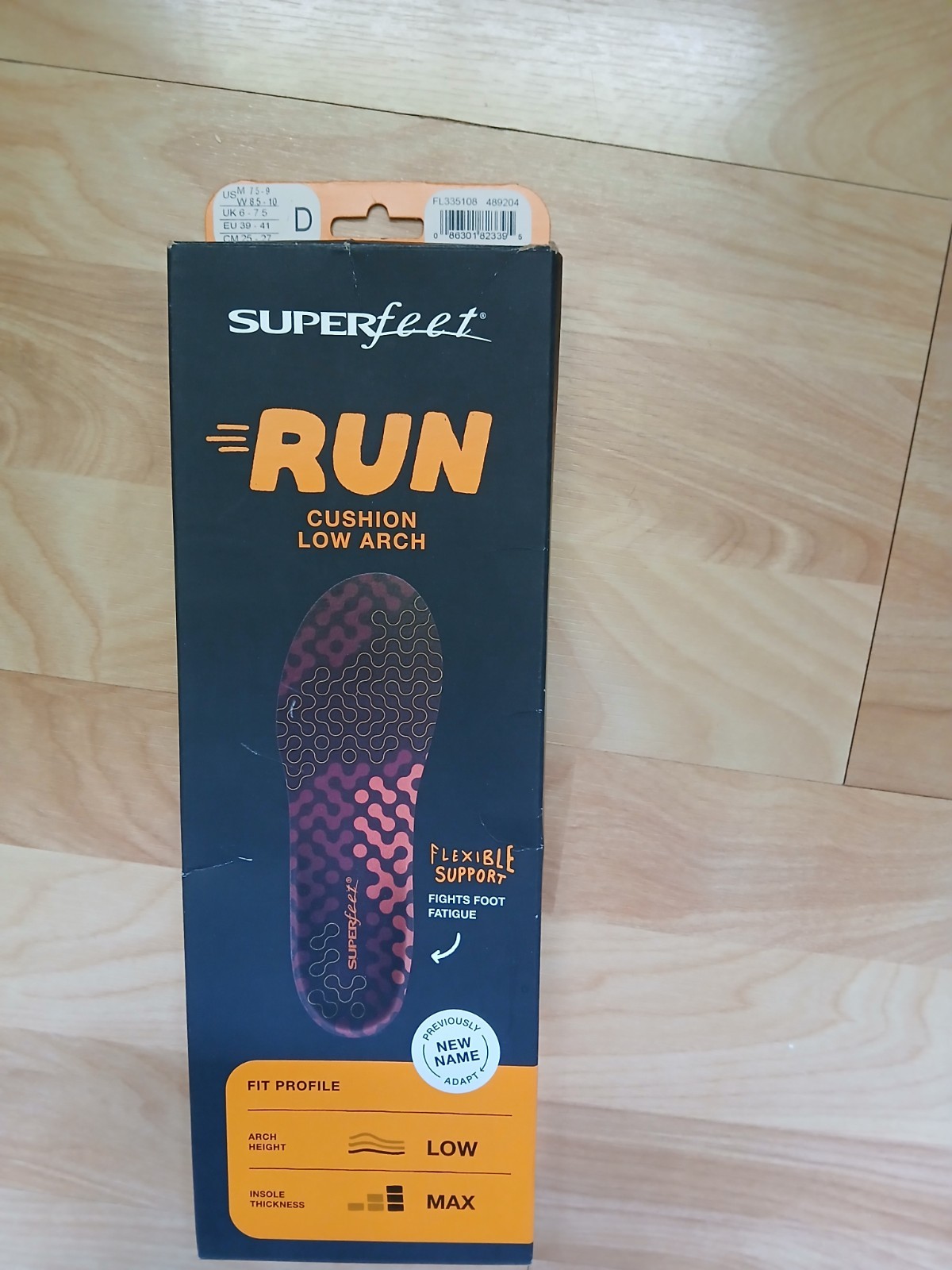 Superfeet Insoles Women 8.5 -10, Mens 7.5 -9, LOW Arch, MAX Insole Thickness