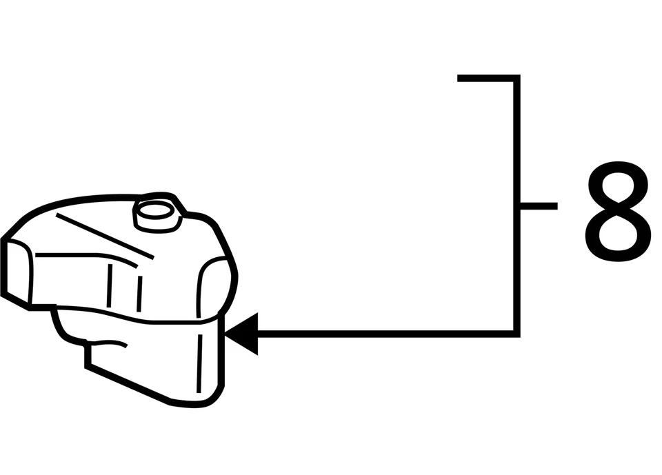Toyota Highlander 2001 radiador refrigerante desbordamiento expansión tanque botella DELU2 Foto 3 de 3