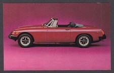 British Leyland MG MGB convertible sportscar advertising postcard