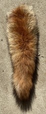 Australian RED FOX Tail - 36cm. Genuine Leather - Chrome Tanned. Medium Size. 
