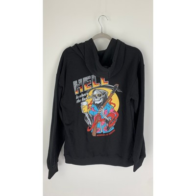 A$$holes Live Forever Unisex Hoodie Medium Hell Is Where The Fun Is Skelton New