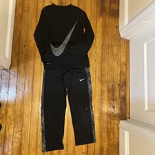 Nike Boys Youth Kids Outfit Set Pants  Shirt Size Medium Athletic Dri-Fit