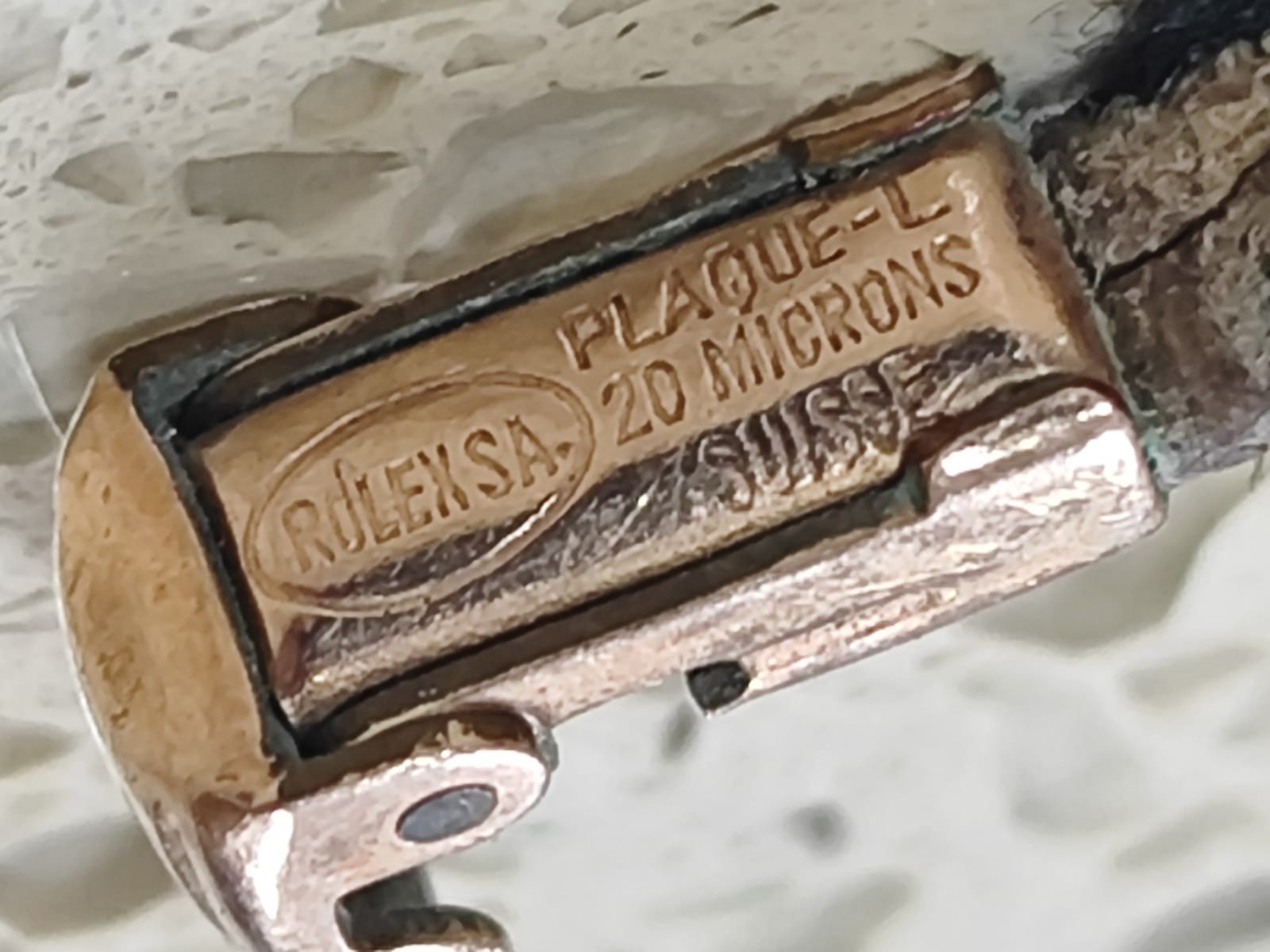 1930  ROLEX PRIMA  lady's vintage watch PART BUCKEL & END LINK GOLD PLATED 20M