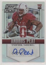 2015 Panini Prizm Collegiate Draft Picks Silver Andrus Peat #152 Auto 2u3