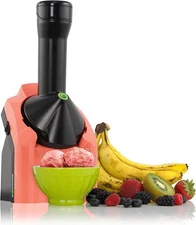 Yonanas Classic Vegan Frozen Fruit Soft-Serve Dessert Maker, 200 Watts - Coral