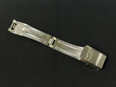 BAUME MERCIER Older Riviera Stainless Steel 10mm Deployment Bracelet Band Buckle