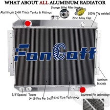 Aluminum 3row Radiator For 71-1979 Dodge Dw 100 200 300 Ramcharger Pickup Van
