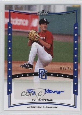 2014 Leaf Perfect Game Showcase Blue 9/25 Ty Harpenau #A-TH1 Auto 0a7