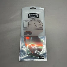 100% Strata MX/ Racecraft/ Accuri Goggle Replacement Red Mirror/Smoke Lens