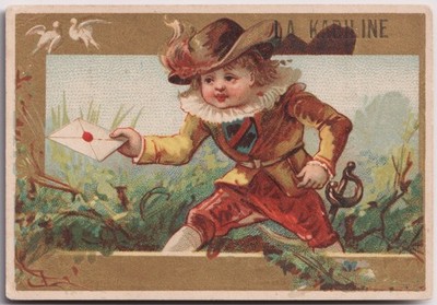 Victorian Trade Card La Kabiline French Advertising Chromolithograph Dye 1880s