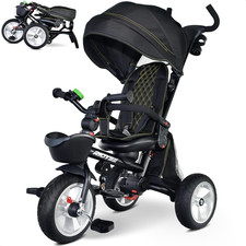 7-In-1 Folding Toddler Tricycle for 18 Months to 5 Years, Tricycle Stroller with