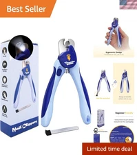 LED Nail Clippers for Dogs & Cats - Safe Trim with Protective Guard