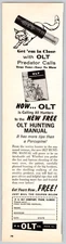 1967 Print Ad  P.S. Olt Co Pekin Ill Predator Calls Hunting Manual Offer