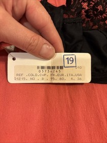 Lise Charmel Black Adjustable Strap Black Demi Cup Lace Bra 36B