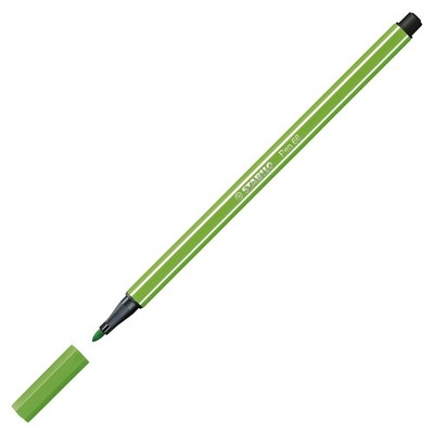 Stabilo Pen 68, 1 Piece of Felt tip, Middle tip Green Light Green