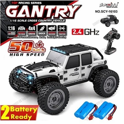 Brushless 4WD RC Auto 80KM/H High Speed Fernbedienung Offroad Auto LED Lichter