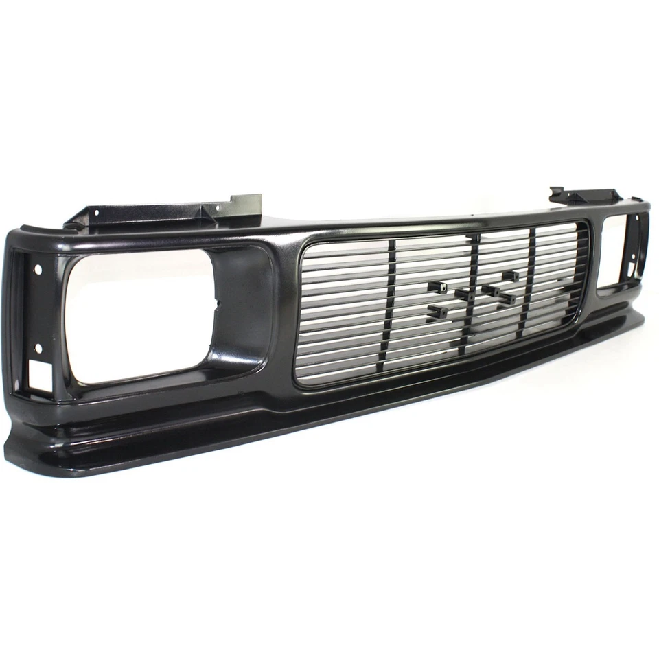 Grille For 91-93 GMC Sonoma 92-94 Jimmy Textured Black Plastic - Image 3 of 4