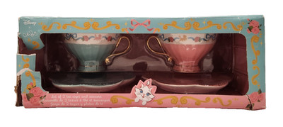 Disney X Ann Shen The Aristocats Tea Cups Set of 2 with Saucers NEW NIB Rare Cat