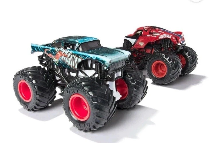 Monster Jam Marvel Oficial Venom Vs Amazing Spider-Man Die-Cast Monster Trucks Foto 3 de 4