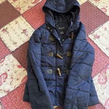 Aéropostale Navy Quilted Hooded Toggle puffe...