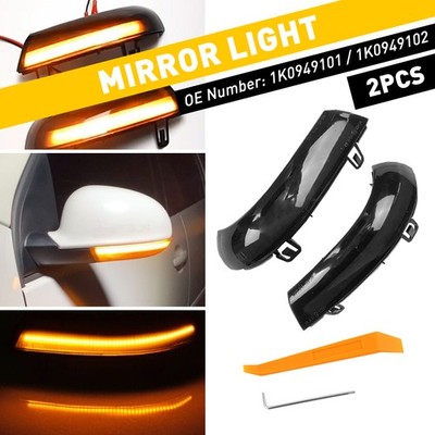 Dynamic Mirror LED Turn Light Smoke Signal for VW Jetta Golf 5 MK5 Variant GTI
