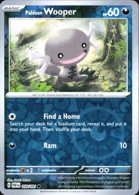 Paldean Wooper PAF SV: Paldean Fates #058/091 Common Reverse Holo NM