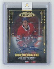 2021-22 Upper Deck Stature Rookie Auto Black 1/1 Jesse Ylonen Rookie Auto 1/1