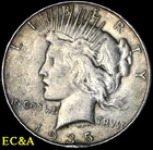 1935 PEACE DOLLAR EF/AU LAST YEAR REGULAR ISSUE (PD102)