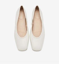 Cole Haan Go-To Valinda Ballet Flats in white leather Women  s Sz 10 NWOB