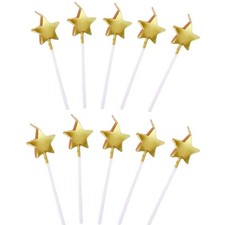 JJiaoLinin Candeline Compleanno a Stella,10 pezzi Particolari Candele di