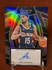 2023-24 Panini Select #SSS-JAN Jose Alvarado Silver Prizm Auto Pelicans Knicks