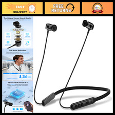Wireless Bluetooth Neckband Earbuds, 35H Playtime, IPX5 Waterproof, Deep Bass, L