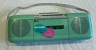 Sharp QT-50 Green Vintage 80s AM/FM Radio Cassette Boombox