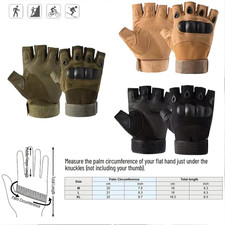 NEW Tactical Half Finger Gloves Men's Army Military Combat Police Fingerless