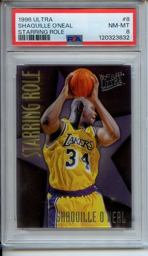 PSA 8 1996 ULTRA SHAQUILLE O'NEAL STARRING ROLE #8 NM-MT