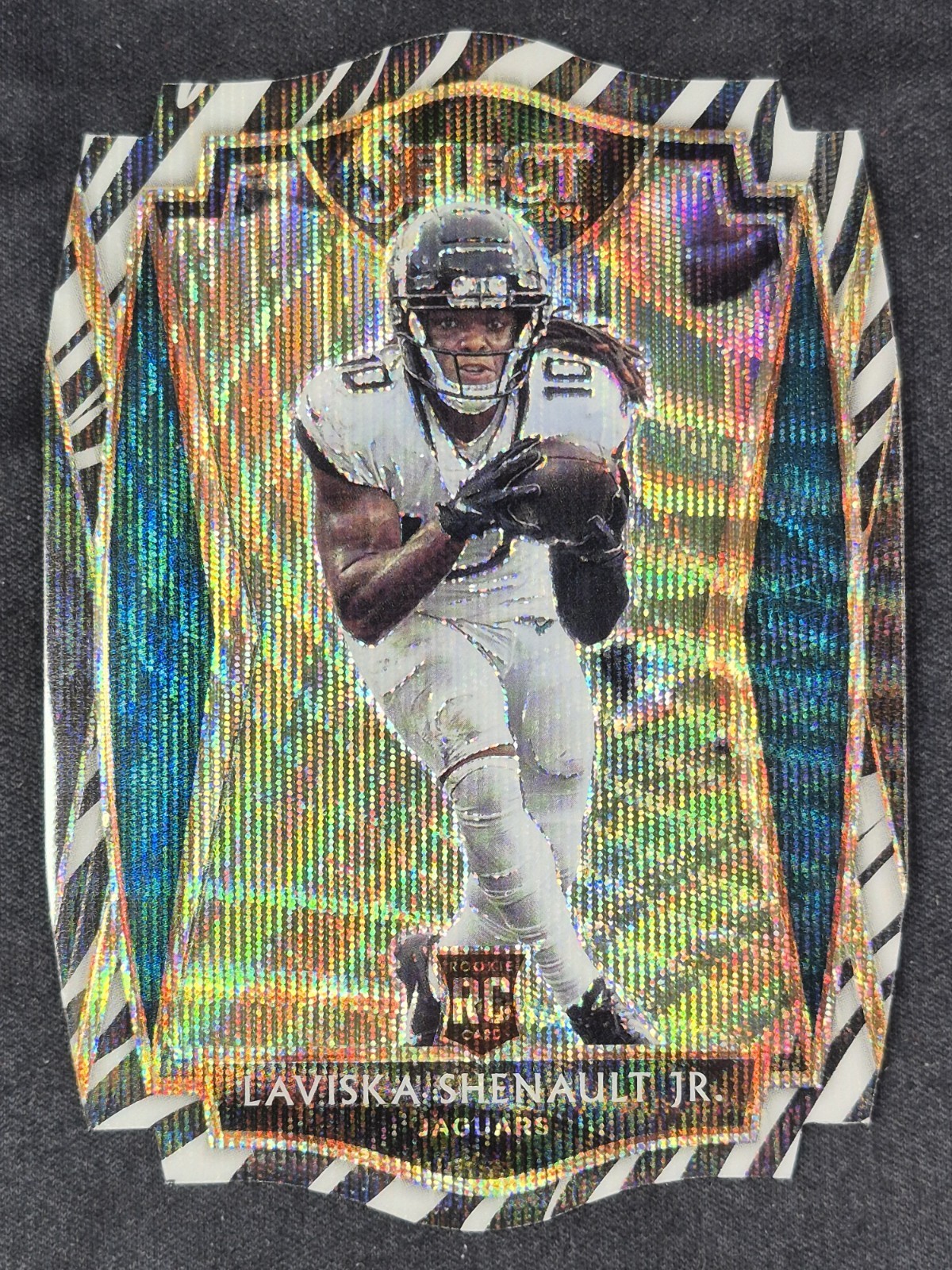 2020 Panini Select Premier Level Laviska Shenault Jr #159 Zebra Prizm Die-Cut RC
