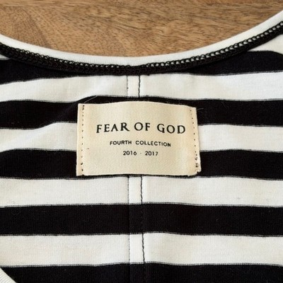 Fear of God Fourth Collection Striped Tank Top Black White XXL
