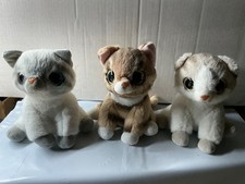 SET OF 3 ZURU Pets Alive Siamese Mix Cat Interactive Plush 6  , Tested Works