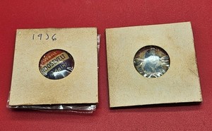 2 Vintage  Roosevelt Presidential Campaign Pinback Buttons