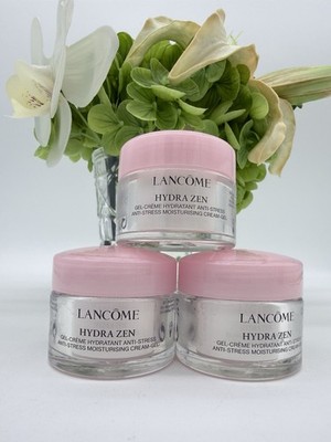3 Lancome Hydra Zen Anti-Stress Moisturising Cream-Gel 0.5oz Each