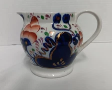 Antique/Vintage Allerton's Gaudy Welsh Style Pitcher Creamer Vase