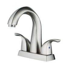 4 in. Center Set Double-Handle Bathroom Faucet, High-Arc Bathroom Sink Faucet