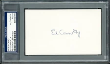Ed Connolly Autographed Signed 3x5 Index Card Boston Red Sox PSA/DNA