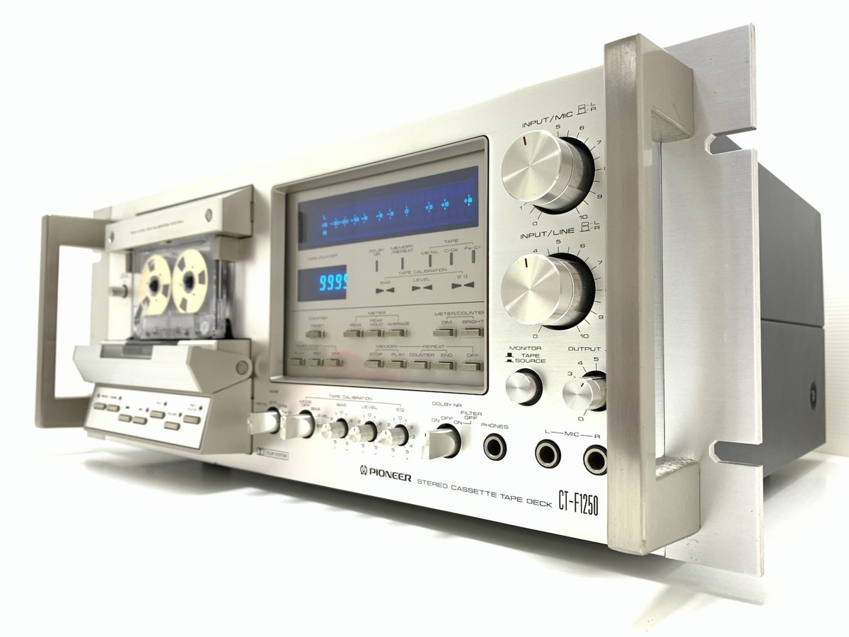 PIONEER CT F1250 Rack 3 Head Stereo Tape Deck Blue Line