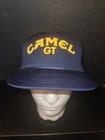 Camel GT Vintage YA Headwear Snapback Mesh Trucker Hat Cap Navy Gold