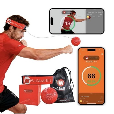Boxing Reflex Ball, Punching Ball with Headband   App Punch Counter Workout T...