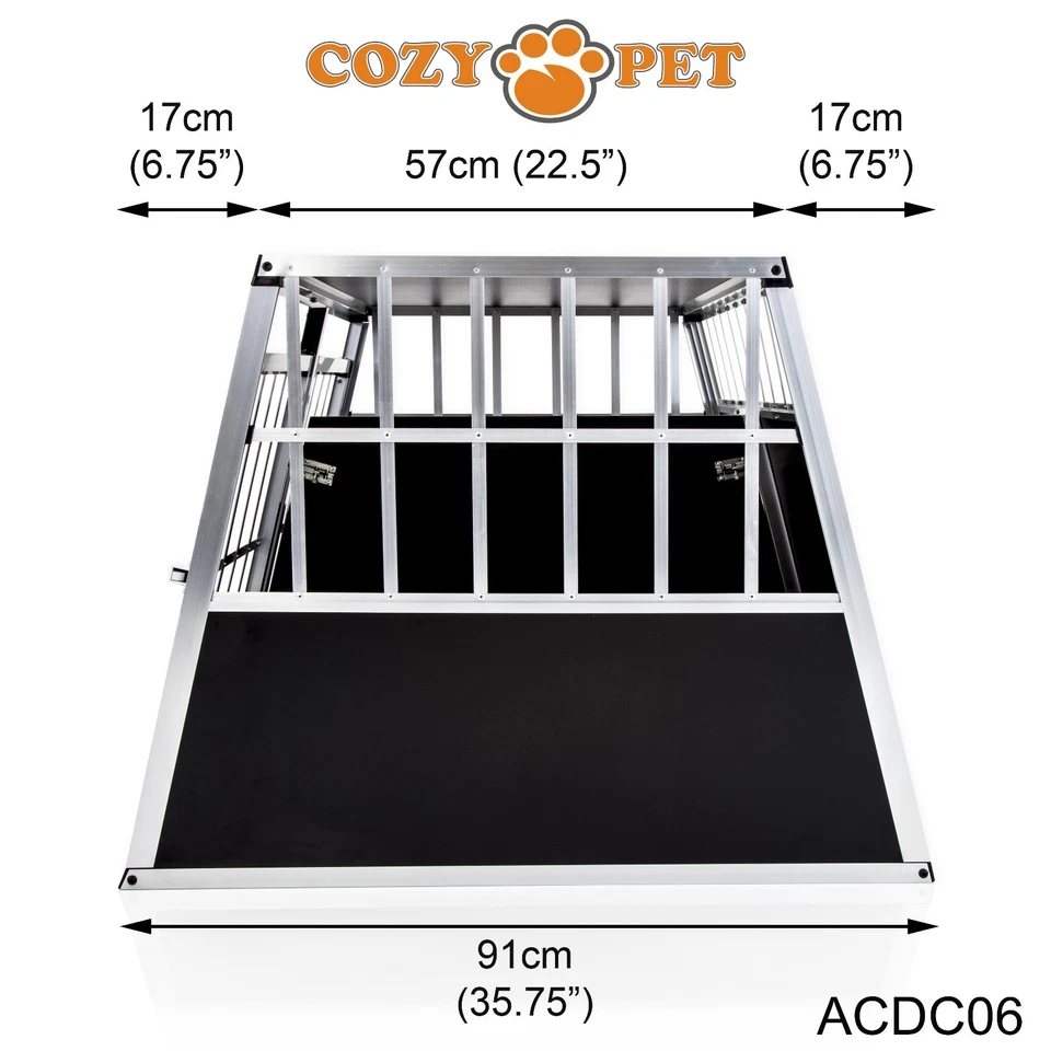 Aluminium Car Dog Cage Cozy Pet Travel Puppy Crate Pet Carrier Transport ACDC06 - Image 3 of 4