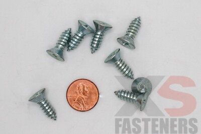 #14 x 3/4'' Flat Head Phillips Sheet Metal Screw Type AB Steel Zinc (Qty 1000)