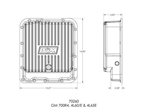 B&M Hi-Tek Deep Alloy Transmission Pan For Chev/Gm/P-tiac/Buick/Oldsmobile/Cadi - Picture 7 of 8