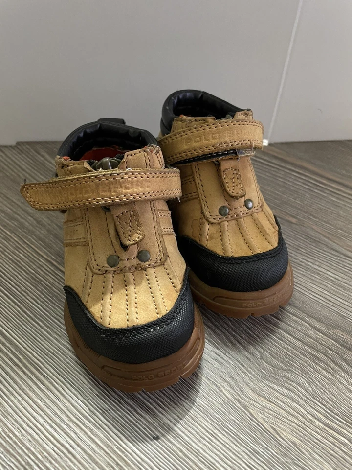 *Excelente Estado* Botas Polo Ralph Lauren Bebé Niño Conquista Cremallera Talla 4.5 Foto 2 de 4